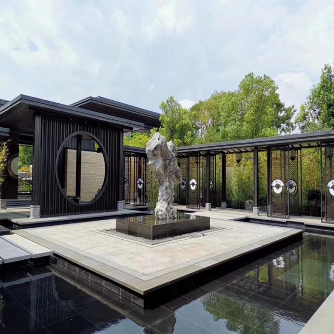 Thiết kế hiện đại kim loại rỗng hoa hồng vàng thép không gỉ phân vùng & phân vùng Pvd phủ phòng riêng 5