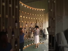 Giá trưng bày rượu Pvd Mạ Titan Màu đen Tủ rượu bằng thép không gỉ