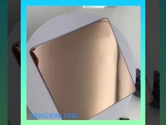 gương cà phê cổ vàng màu sợi thép không gỉ cho trang trí