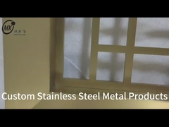 Champagne Gold Laser Grid trang trí Modern Privacy Metal Screen Partition & Room Divider