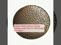 Đồng mạ Antique Distress Stainless Steel Plate Art Thiết kế tường cho dự án