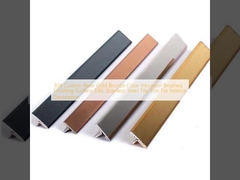 Nẹp gạch ốp lát bằng thép không gỉ 316L với bề mặt hoàn thiện chải xước rung màu đồng vàng hồng tùy chỉnh 304 để trang trí nội thất