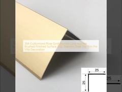 304 Customized Rose Gold Bronze Color Hairline Brushed Finished Surface 316L Stainless Steel Tile Trim Cho trang trí biệt thự