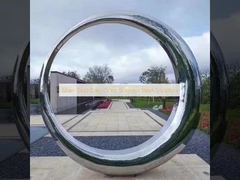 Điêu khắc thép không gỉ màu xám bạc