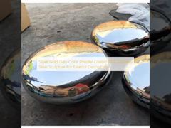 Silver Gold Grey Color Powder Coated 316L Stainless Steel Sculpture For Exterior Decoration