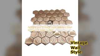 Khảm thép không gỉ cổ điển cho tường