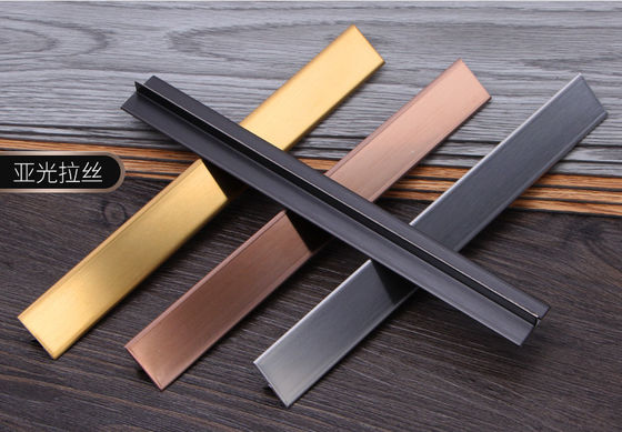 Giá tốt. 201J1 Chocolate Beadblasting Stainless Steel Edge Trim Line cho nội thất nhà ở trực tuyến