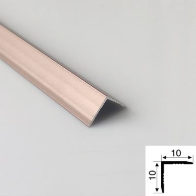 Rose Gold Bronze Color Hairline Finished Surface 316L Stainless Steel Tile Trim For Villa Decoration
