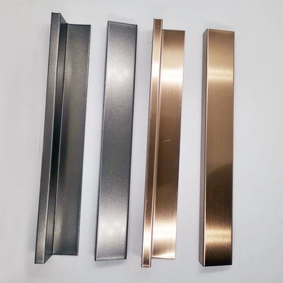 ODM OEM  201 304 Customized Shape Stainless Steel Trim Strips For Interior   Exterior Design   Colored Skirting Board Edge Wrapping