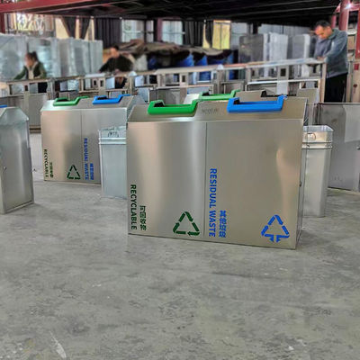 Giá tốt. Sản phẩm thùng rác kim loại thép không gỉ 316L tùy chỉnh, phủ màu bạc trực tuyến