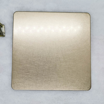 Vibration Champagne-Gold Color Stainless Steel Sheet PVD Plating Titanium