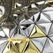 Ngói khảm 3D hình tam giác bằng thép không gỉ để trang trí tường JIS Bạc vàng
