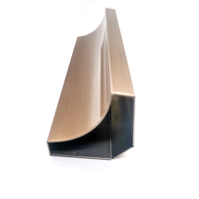 Giá tốt. Dải trang trí bằng thép không gỉ hình vòng cung Màu vàng hồng 10mm 40mm trực tuyến