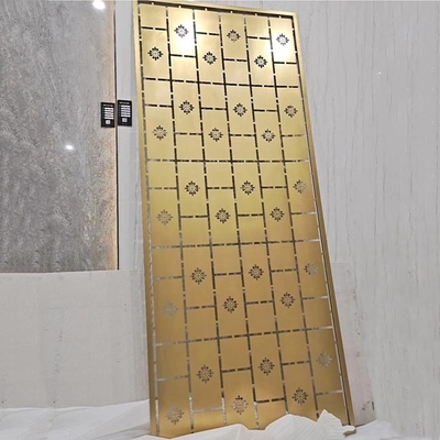 Trang trí ASTM 316 Vách ngăn màn hình bằng thép không gỉ Zr-Brass Cắt Laser