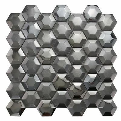 Giá tốt. Gương vàng Bạc đen Thép không gỉ Mosaic Gạch 3D Hình lục giác Chống rỉ AISI trực tuyến