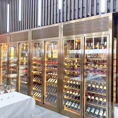 Giá trưng bày rượu Pvd Mạ Titan Màu đen Tủ rượu bằng thép không gỉ