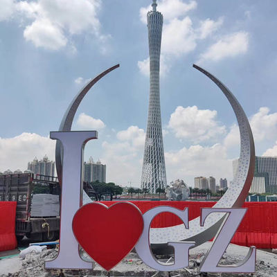 Giá tốt. ODM Splend 304 Điêu khắc thép không gỉ trang trí ngoài trời Trăng tròn Mô hình nghệ thuật Sơn màu điêu khắc 316L trực tuyến