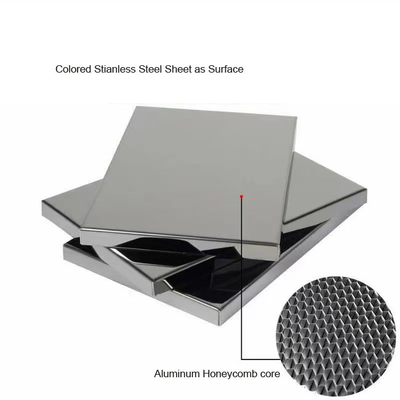 Bề mặt bạc vàng bóng gương thép không gỉ Honeycomb Panel cho trần nhà