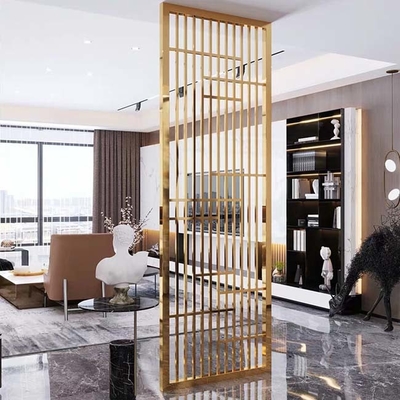 304 Hairline PVD Lớp phủ vàng Màu sắc sáng bóng Nhọn nhọn Stainless Steel Glass Dividers