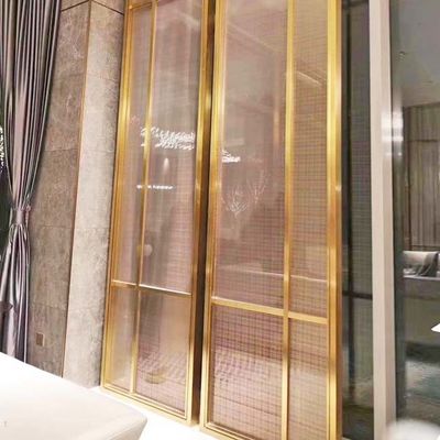 Giá tốt. W450mm H2800mm Vách ngăn màn hình bằng thép không gỉ trong nhà Tấm kim loại trang trí Chân tóc trực tuyến