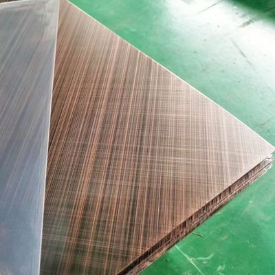 Chất lượng Tấm thép không gỉ màu đồng cổ chéo dành cho thiết kế nội thất nhà máy sản xuất