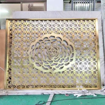 Giá tốt. Bàn chải chân tóc màu vàng hồng đồng đen Thiết kế hoa văn ngang Thiết kế bảng phân chia màn hình bằng thép không gỉ trực tuyến