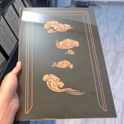 Mẫu nhỏ tùy chỉnh Tấm thép không gỉ khắc đen