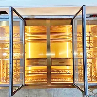 Quầy bar có thể gập lại sang trọng Có kính Tủ rượu bằng thép di chuyển dễ dàng