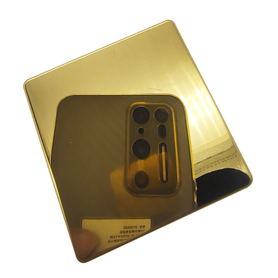 Tấm thép không gỉ màu vàng Super Mirror PVD Mạ titan Trang trí màu kim loại