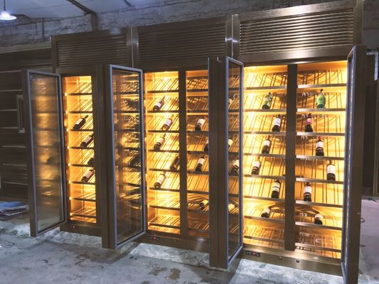 Giá tốt. Thiết kế kích thước tùy chỉnh riêng của tủ rượu bằng thép không gỉ màu trực tuyến