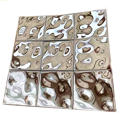 Giá tốt. Kính bạc nước sóng 304 thép không gỉ gạch Mosaic 300x300mm Cho trang trí nội thất trực tuyến