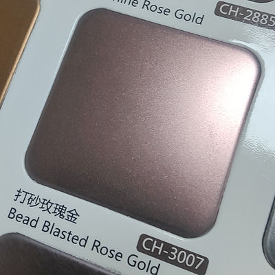 Giá tốt. Rose Gold Beadblasting Brushed Finish 304 Stainless Steel Sheet với in chống tay trực tuyến