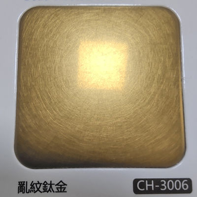 Giá tốt. 304 Ti-Gold Color Vibration Line Brushed Finish Stainless Steel Sheet với in chống ngón tay cho trang trí sang trọng trực tuyến