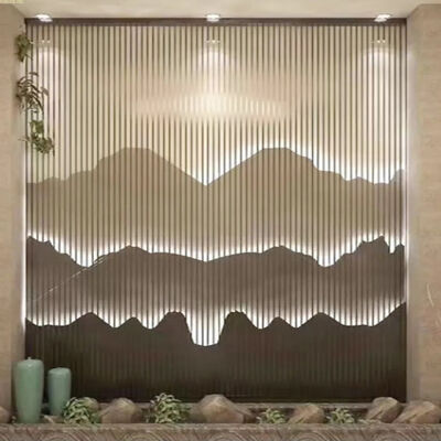 Giá tốt. 304 Hairline PVD Coating Rose Gold Color Glossy Bright Brushed Landscape Stainless Steel Partitions (Bộ phân vùng thép không gỉ) trực tuyến