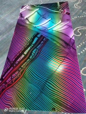 Giá tốt. Màu sắc nhiều cầu vồng gương nghệ thuật sợi thép không gỉ màu 3.0mm Cho trang trí trực tuyến