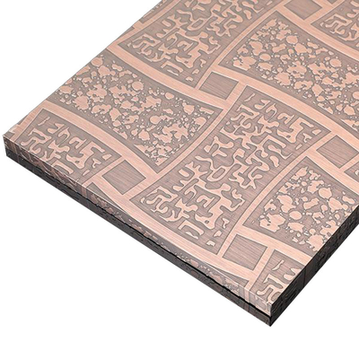 Antique Rose Gold Color Phân tích chân dung cổ xăm đánh răng Matt 304 Bảng thép không gỉ cho thang máy