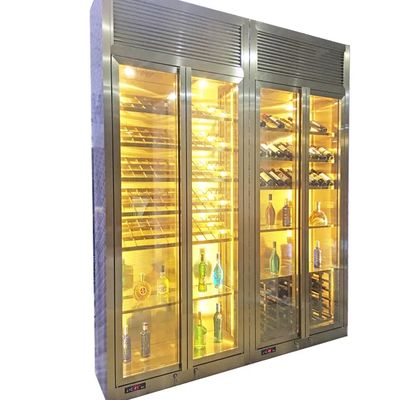 Giá tốt. 304 Stainless Steel Wine Cabinet thiết kế tùy chỉnh Home Wine Rack Rose Gold Metal Display Cabinet trực tuyến