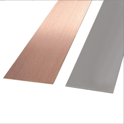 Nẹp chân tường bằng thép không gỉ 304 mạ vàng hồng, phun cát, tùy chỉnh cho khách sạn