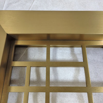 Giá tốt. Champagne Gold Laser Grid trang trí Modern Privacy Metal Screen Partition & Room Divider trực tuyến