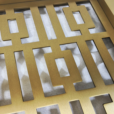 Metal Laser Cutting Stainless Steel Screen Phòng khách phòng ngăn Hotel Villa trang trí