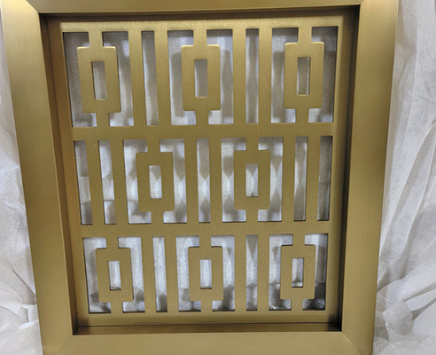 304 Kết thúc đánh răng Stainless Steel Metal Screen Partition vàng cổ đồng màu satin Laser khắc phòng phân vùng