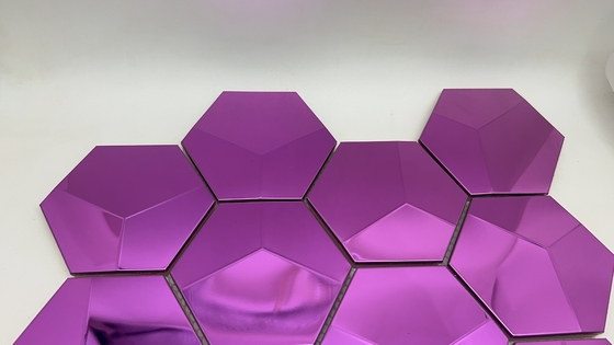 3d Mosaic Luxury Hexagon Mosaic Shapes Màu tím