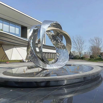 Giá tốt. Silver Bright Modern Design 316L Stainless Steel Sculpture For Water Mall Fountain (Bức tượng bằng thép không gỉ) trực tuyến