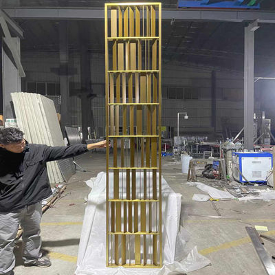 Giá tốt. 304 Vàng PVD Lớp phủ thiết kế phổ biến Nhà nội thất khách sạn trang trí phòng phân vùng Modern Partition trực tuyến