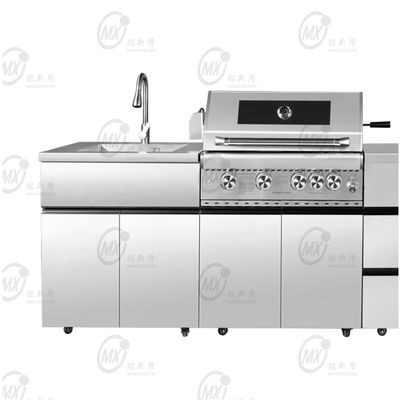 Giá tốt. Hai mục đích thép không gỉ lò nướng Villa ngoài sân nhà bếp Bàn trưng bày kim loại trực tuyến