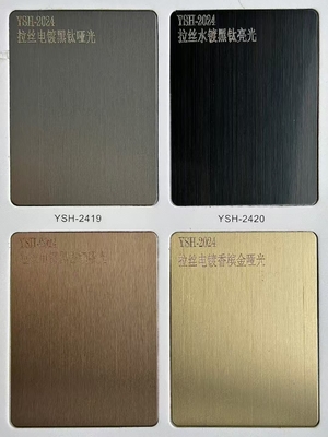 0.3 đến 3 mm Độ dày Stainless Steel Color Sheet Sample Book In Champagne Gold