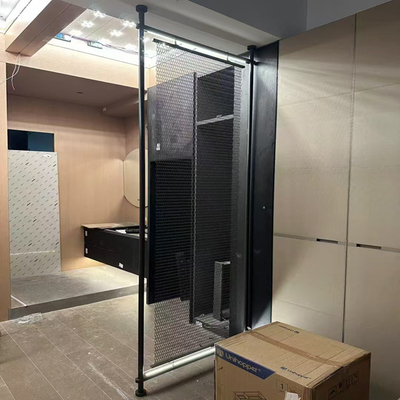 304 Màu đen gương tóc Stainless Steel Metal Screen Partition Room Divider Cho trang trí nội thất