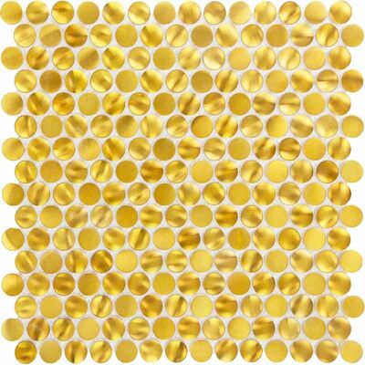 Giá tốt. Hình dạng tròn Màu vàng Thép không gỉ Gạch Mosaic cho nền tường trực tuyến