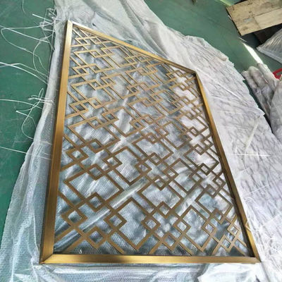 Giá tốt. 304 Kết thúc cắt laser Stainless Steel Metal Screen Partition Black Gold Rose Color Satin Stainless Steel Dividers Cho trang trí nội thất khách sạn trực tuyến