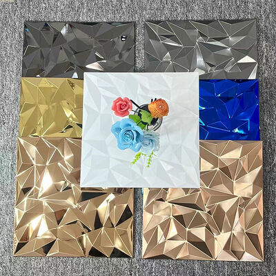 Giá tốt. Thép không gỉ mosaic gạch cho trang trí tường 300x300mm gương hạt lớn stereo nền mosaic gạch trực tuyến